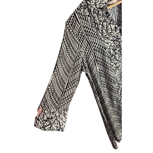 Soft Surroundings Raven Shift Dress Medium Midi  Abstract Black Beach Boho - Picture 8 of 11